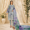 Sapphire Printed Lawn 3-Piece Suit – Elegant Floral Collection