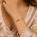 Elegant Gold-Tone Crystal Infinity Bracelet
